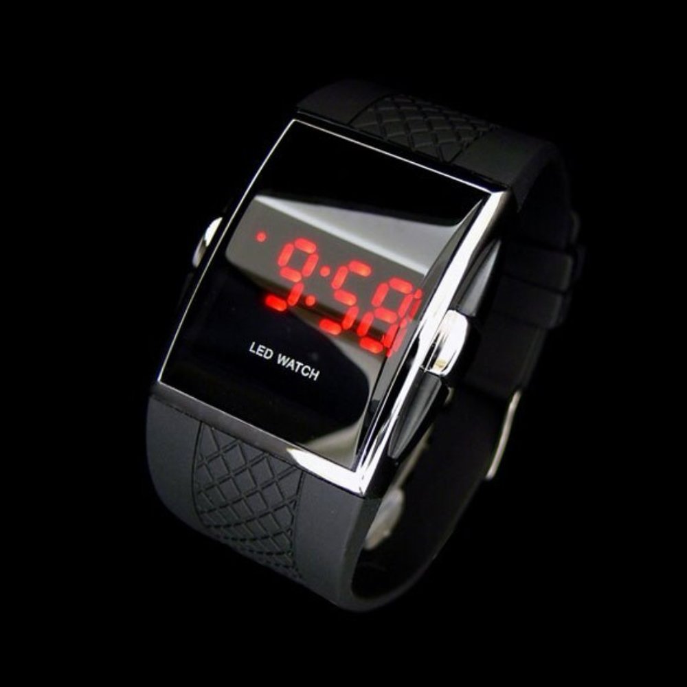 Men's Rubber LED Watch - Picture 1 of 2